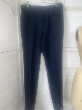 VTG 70s 80s Men LEVIS Navy Dacron Polyester Knit Leisure Slacks Pants USA 34x34